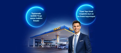 Tüzel Yapı Kredi müşterisi olup World Business Kart ile 2500 TL ve üzeri akaryakıt harcamanız için 1000 TL indirim kazanıp 6 ayda 6.000 TL'ye varan indirime sahip olabilirsiniz!
