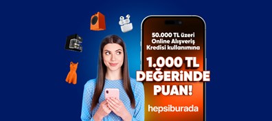Yapı Kredi Alışveriş Kredisi ile 1.000 TL değerinde Worldpuan kazanma fırsatı Hepsiburada’da!