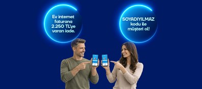 SOYADIYILMAZ koduyla Yapı Kredi Mobil müşterisi olanlara özel ev internetinde 2.250 TL'ye varan iade!