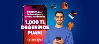 Yapı Kredi Alışveriş Kredisi ile 1.000 TL değerinde Worldpuan kazanma fırsatı Trendyol’da!