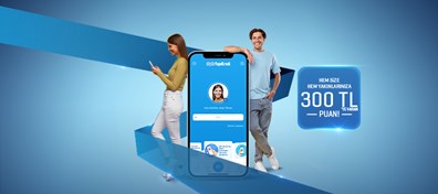 Yakınlarınızı Yapı Kredili olmaya davet edin, hem siz 300 TL puan kazanın hem onlar 300 TL puan kazansın. 
